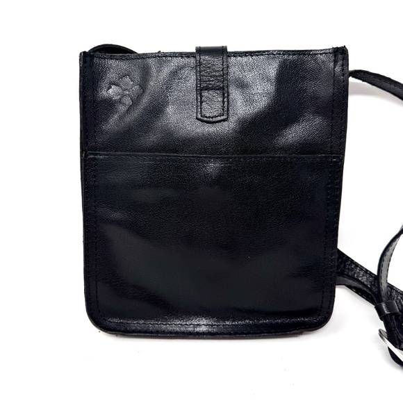 Patricia Nash Venezia CavalinoBlack Leather Brown Calf Hair Buckle Crossbody Bag - Picture 6 of 11